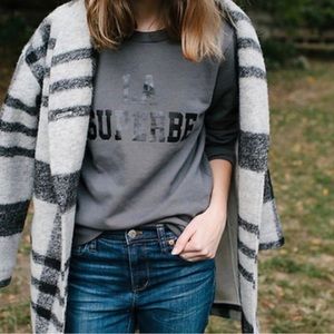 Madewell et Sezane La Superbe Crewneck Sweatshirt Size M